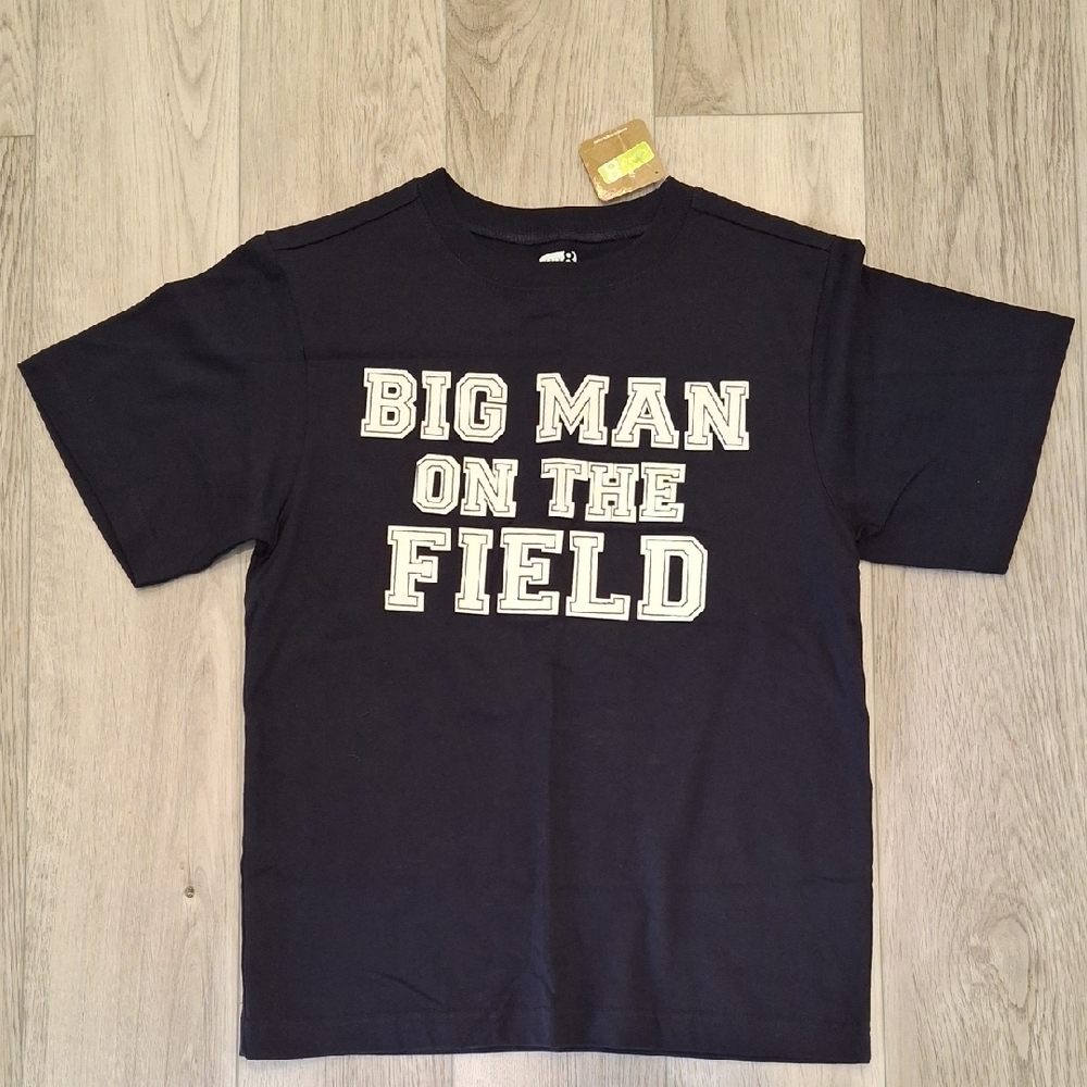 Crazy 8 Navy Crewneck Cotton Tee - Solid Dark Blue